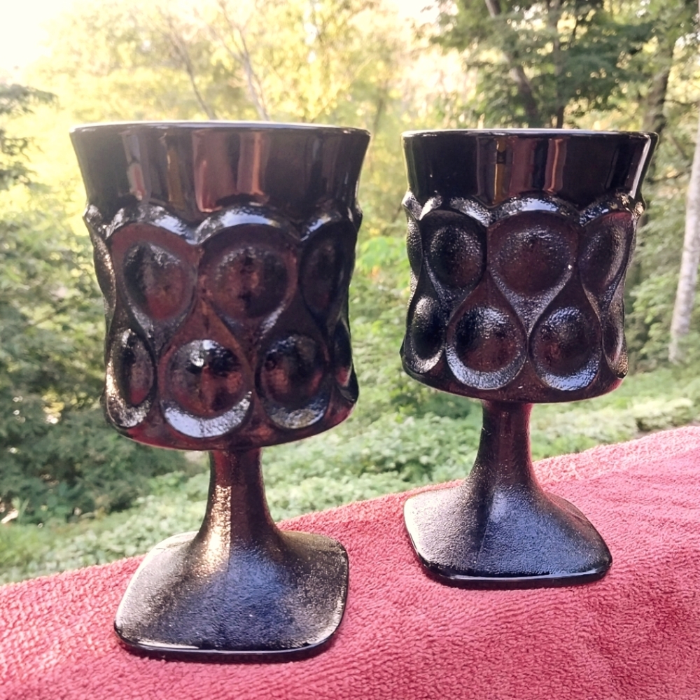 Noritake Spotlite Ebony Black Set Of 2 Wine Water Iced Tea Glasses Goblets